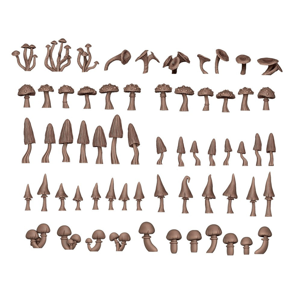 AK Interactive - Basing Bits - Forest Mushrooms - 63 Pieces