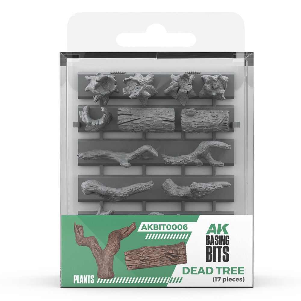 AK Interactive - Basing Bits - Dead Tree Basing - 17 Pieces