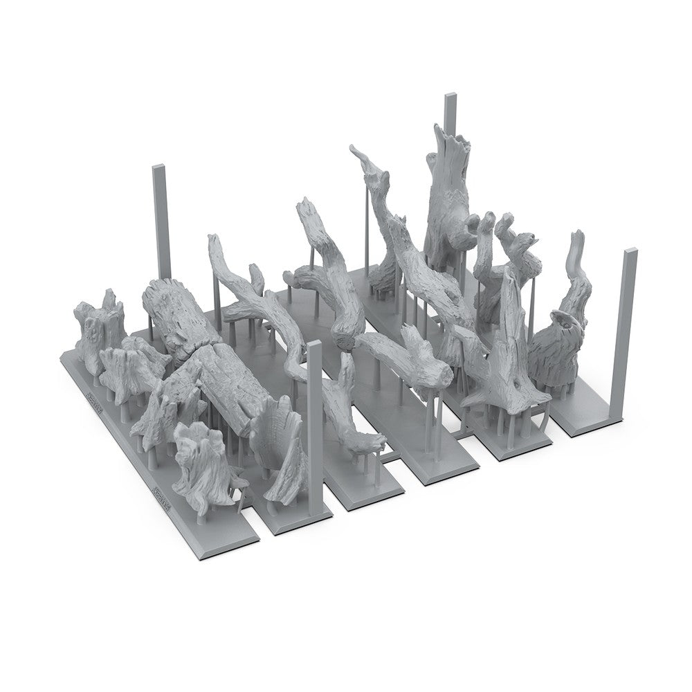 AK Interactive - Basing Bits - Dead Tree Basing - 17 Pieces