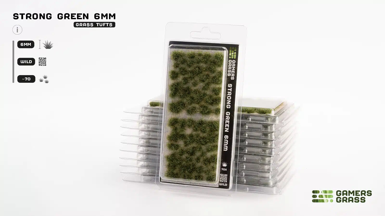 Gamers Grass: Grass Tufts - Strong Green 6mm Wild