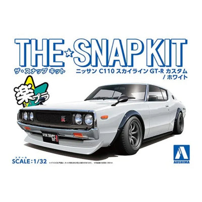 Aoshima 1/32 SNAP NISSAN C110 SKYLINE GT-R (White)