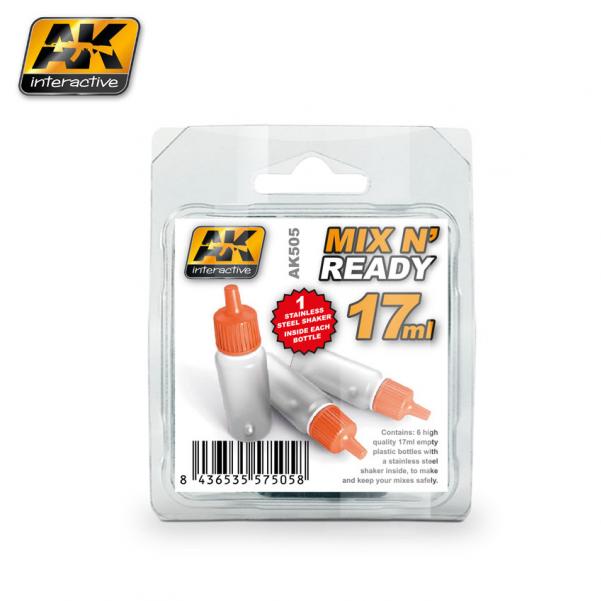 AK Interactive - Accessory - Mix N Ready Bottles 17ml (6)
