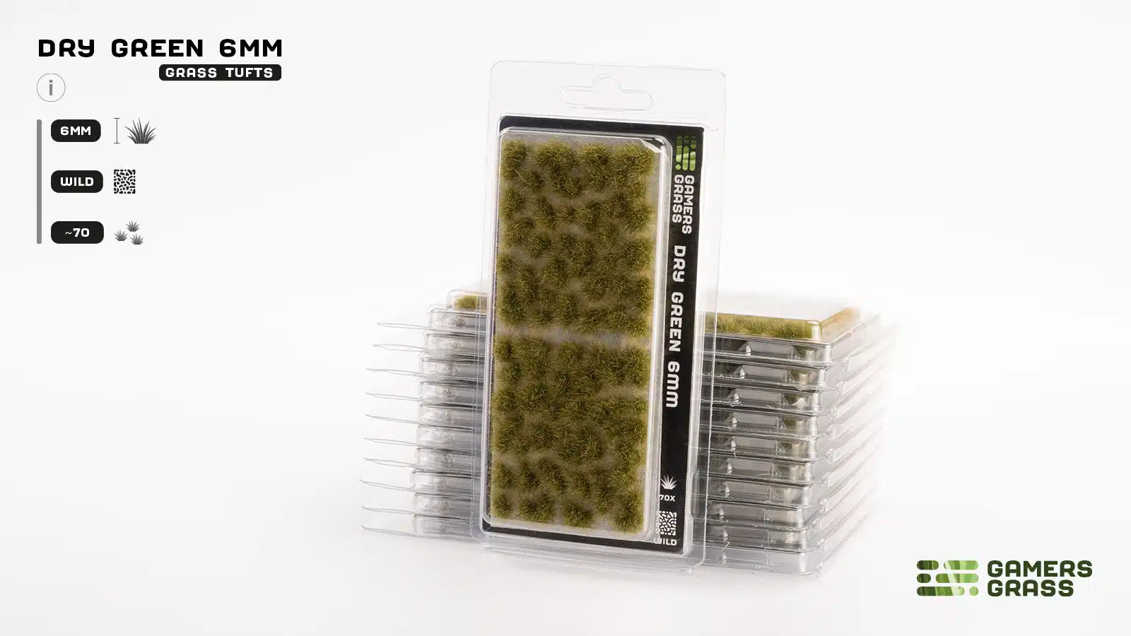 Gamers Grass: Grass Tufts - Dry Green 6mm Wild