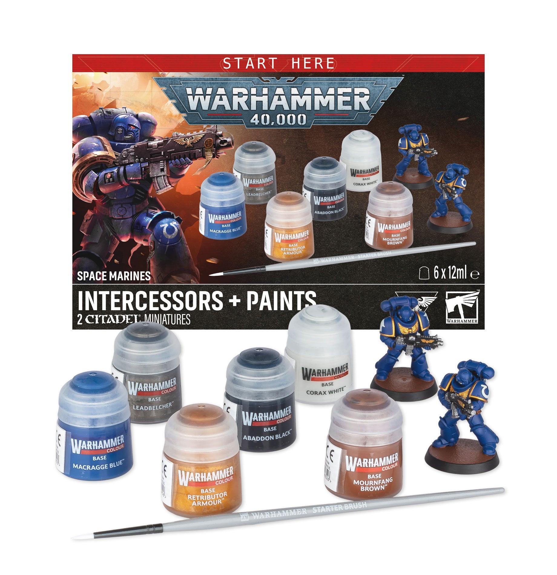 Space Marines Intercessors + Paints Set